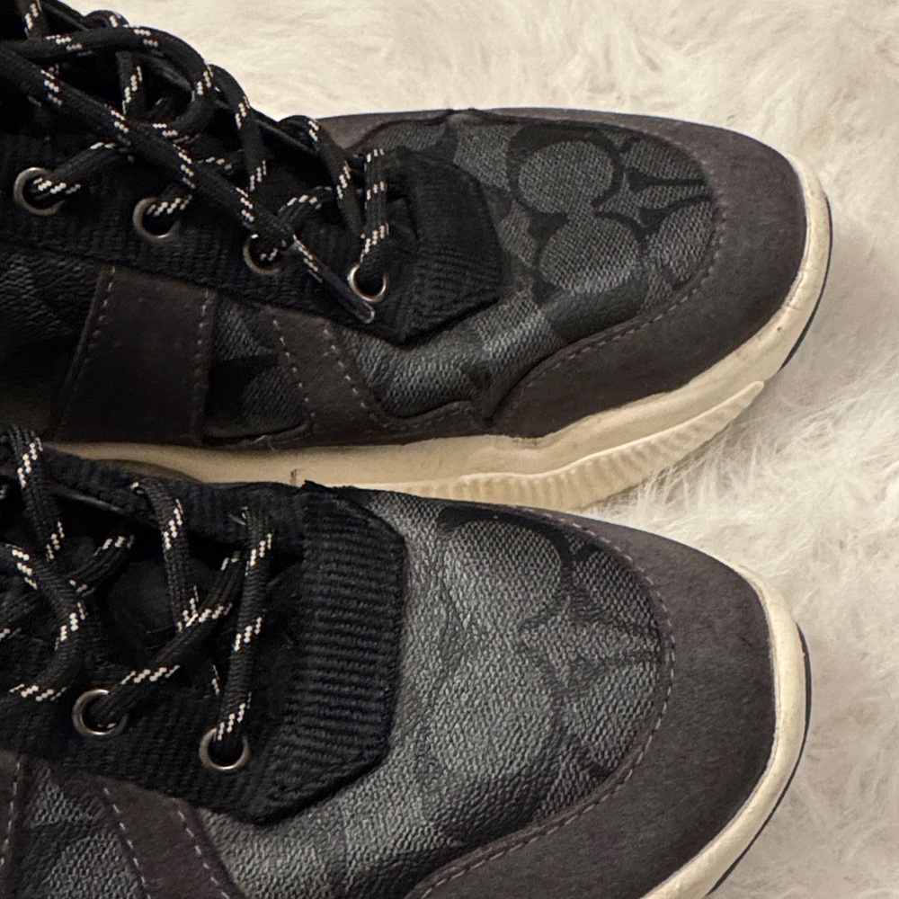 Coach Citysole Signature Runners Charcoal/Black/Gray Shoes Size 9 1/2D pre-owned - Picture 3 of 8